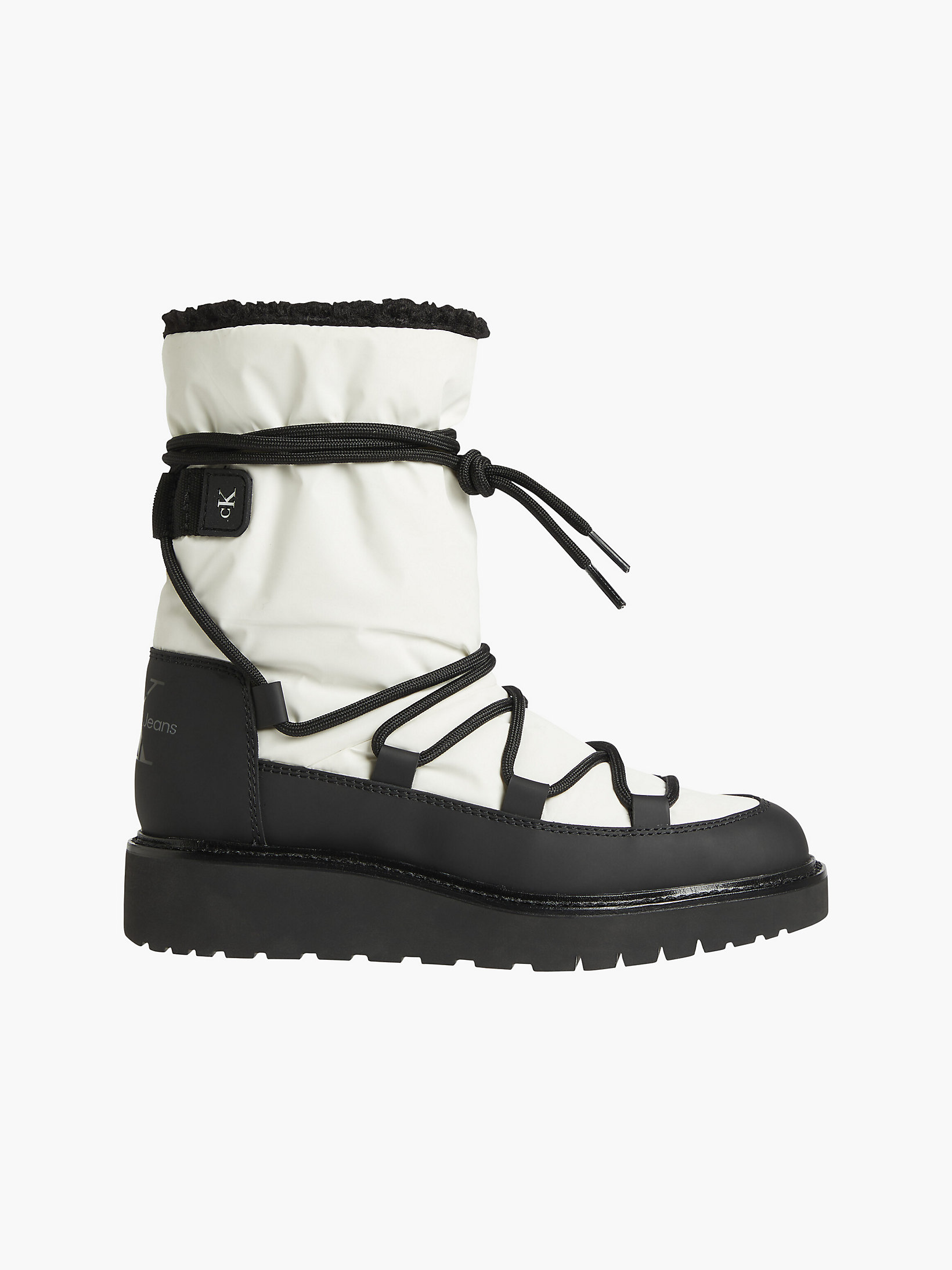 Bright White Recycled Boots undefined women Calvin Klein