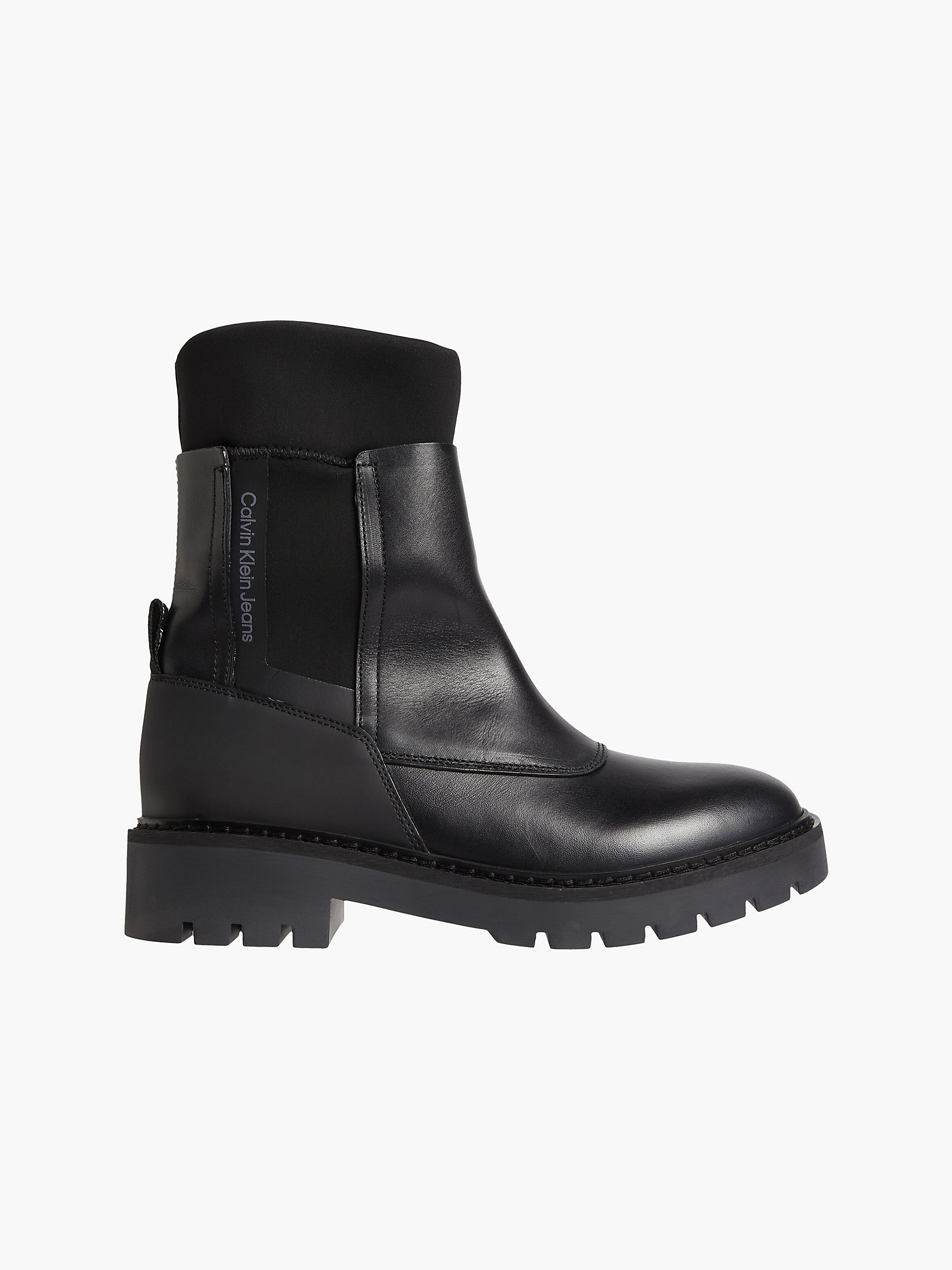 Black Chelsea-Boots Aus Leder undefined Damen Calvin Klein