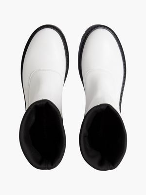 BRIGHT WHITE Leather Chelsea Boots for women CALVIN KLEIN JEANS