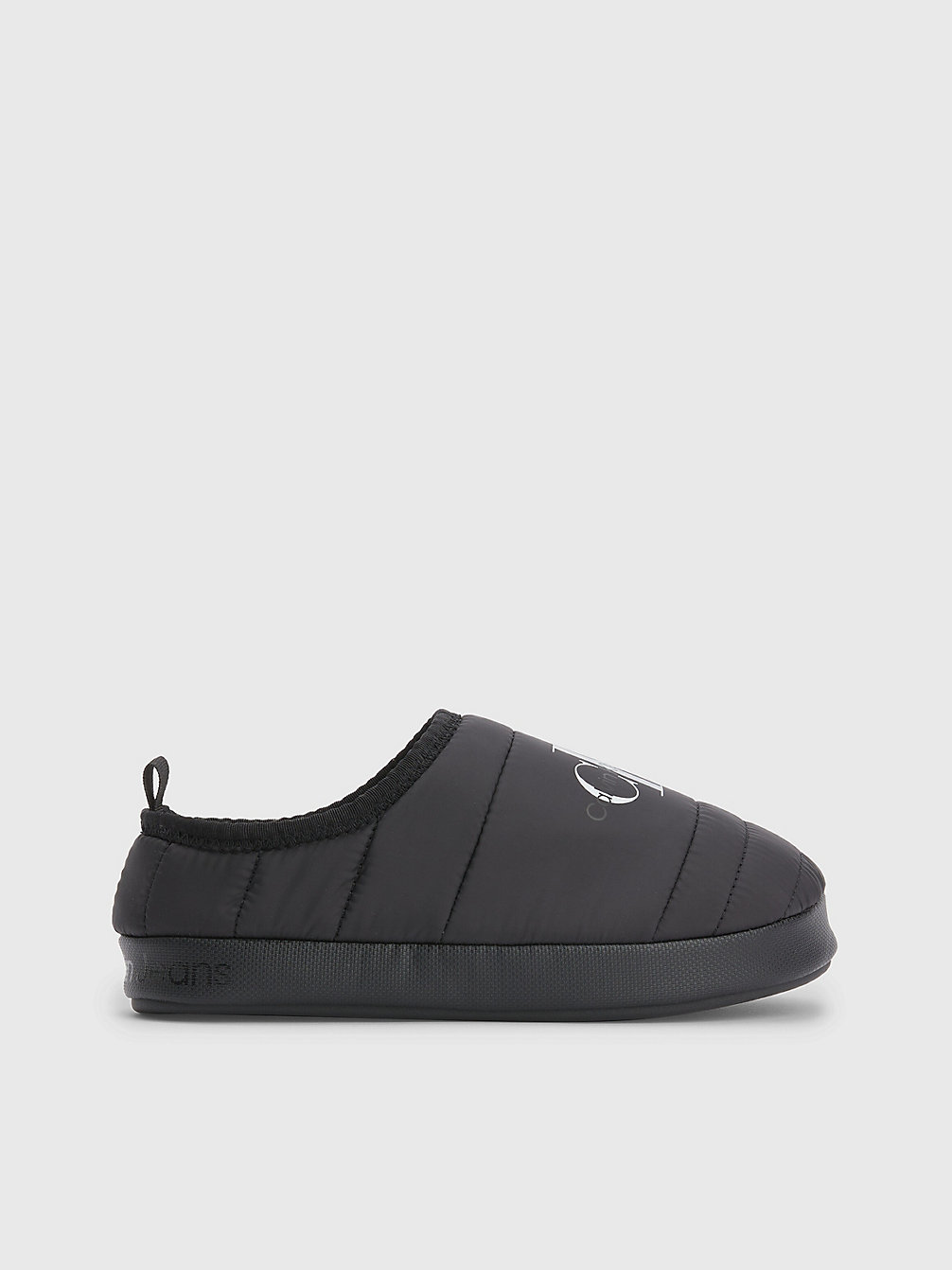 BLACK Recycled Quilted Slippers undefined women Calvin Klein