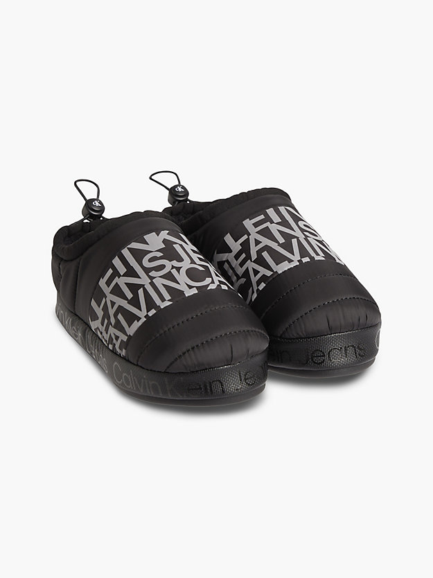 BLACK Recycled Quilted Slippers for women CALVIN KLEIN JEANS
