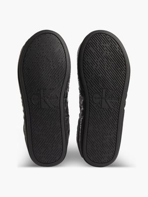 black recycled quilted slippers for women calvin klein jeans