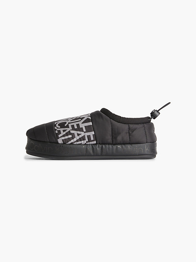 black recycled quilted slippers for women calvin klein jeans