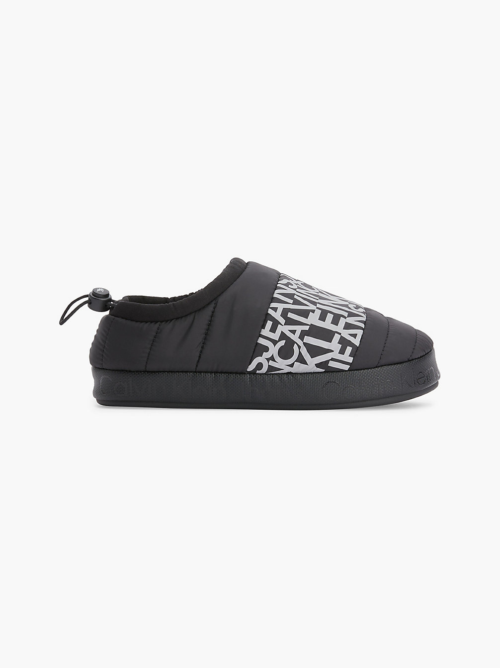 BLACK Recycled Quilted Slippers undefined women Calvin Klein