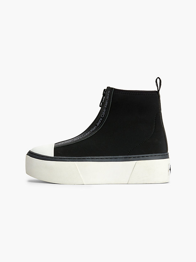 BLACK Recycled Neoprene High-Top Trainers for women CALVIN KLEIN JEANS