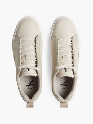 EGGSHELL Baskets compensées en cuir for femmes CALVIN KLEIN JEANS