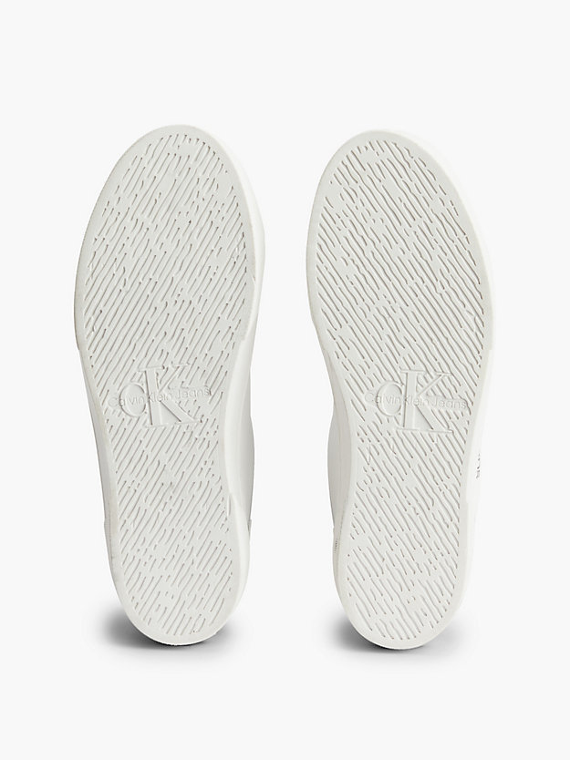 BRIGHT WHITE Zapatillas de plataforma de piel de mujer CALVIN KLEIN JEANS
