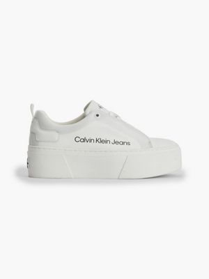 calvin klein leather platform trainers