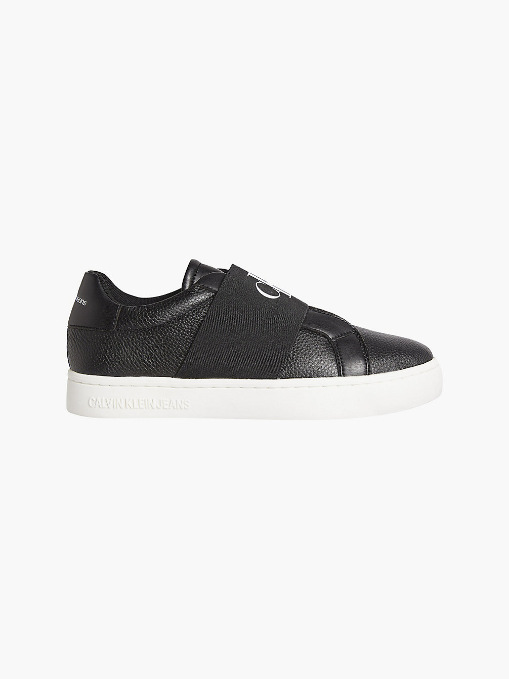 BLACK Leather Slip-On Shoes undefined women Calvin Klein