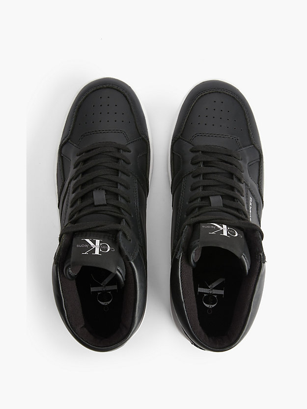 BLACK Skórzane buty sportowe za kostkę dla Kobiety CALVIN KLEIN JEANS
