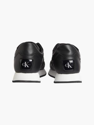 BLACK Baskets en cuir for femmes CALVIN KLEIN JEANS