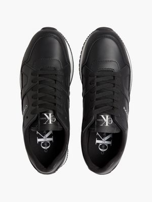 BLACK Baskets en cuir for femmes CALVIN KLEIN JEANS