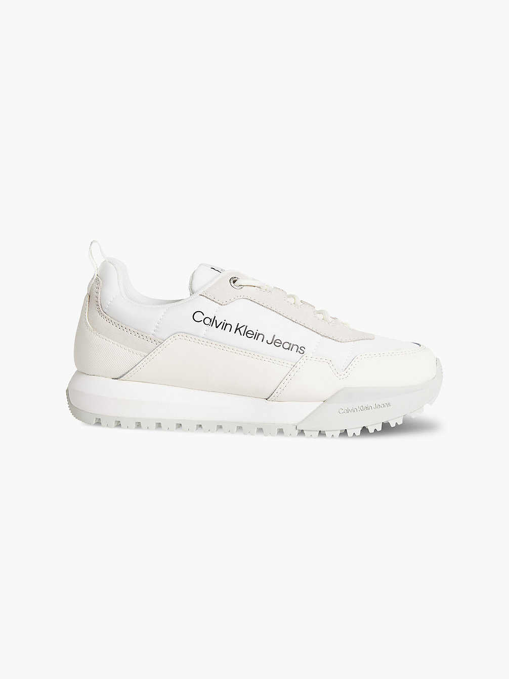 WHITE/OFF WHITE/CIRRUS GREY Sneaker In Pelle undefined donna Calvin Klein