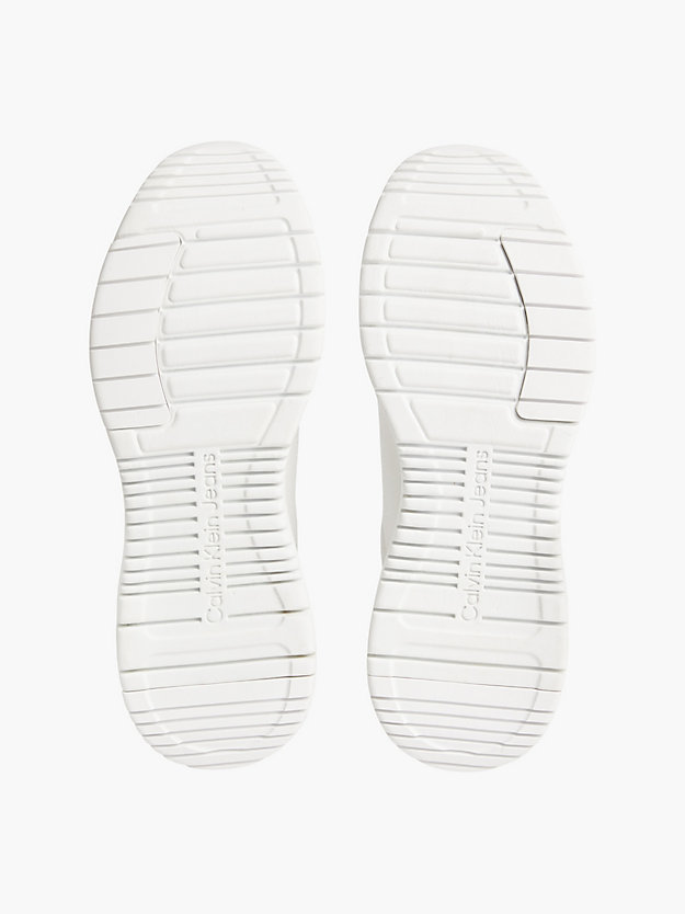 WHITE/SILVER Plateau-Sneakers aus Leder für Damen CALVIN KLEIN JEANS