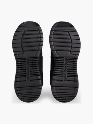 BLACK Leather Platform High-Top Trainers for women CALVIN KLEIN JEANS