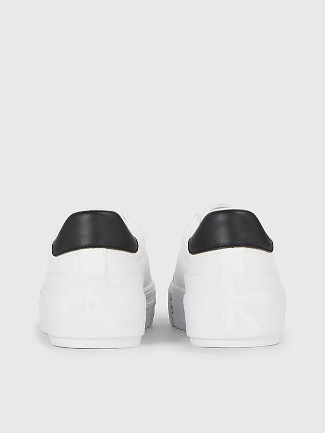 sneaker con platform in pelle white da donna calvin klein jeans