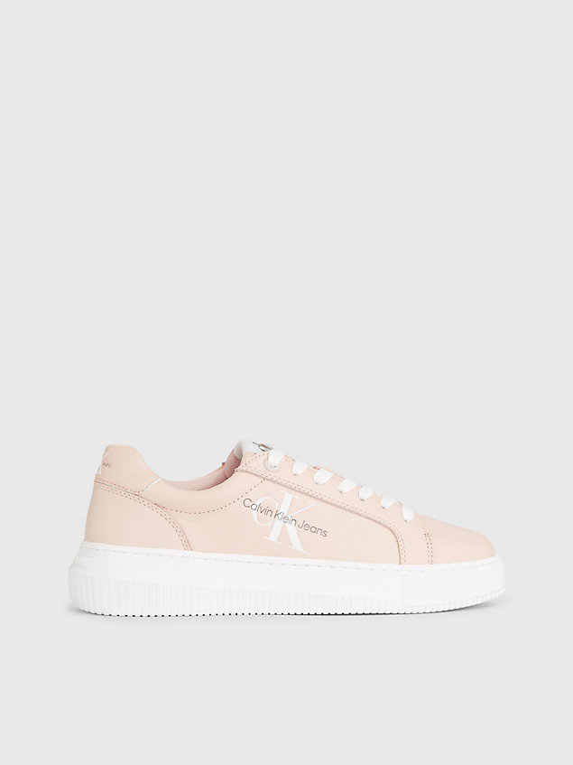 pink leather trainers for women calvin klein jeans