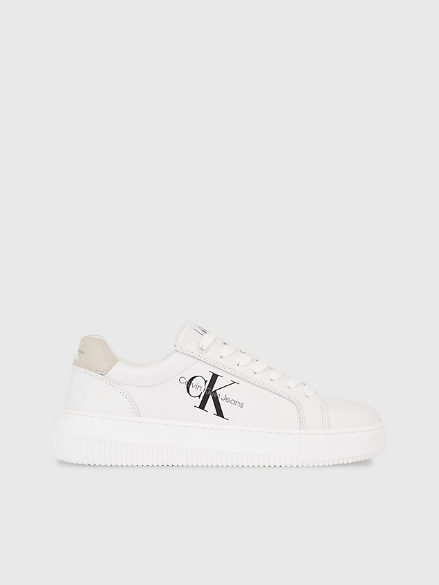 white leather trainers for women calvin klein jeans