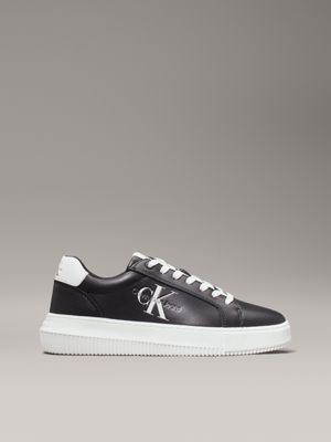 black leather trainers for women calvin klein jeans