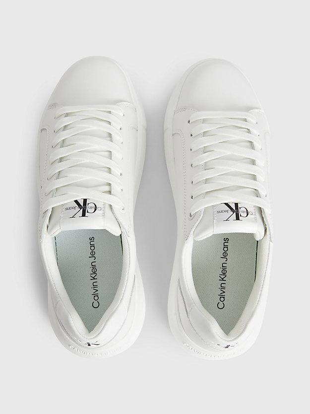 WHITE Leren sneakers voor dames CALVIN KLEIN JEANS