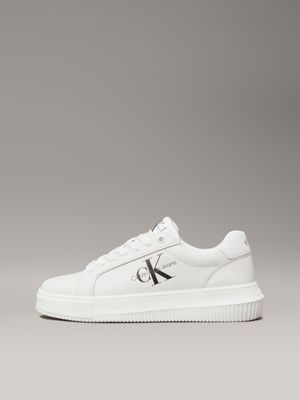 white leather trainers for women calvin klein jeans