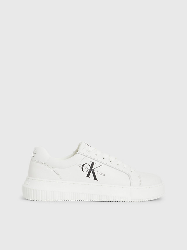 White Leren Sneakers undefined dames Calvin Klein