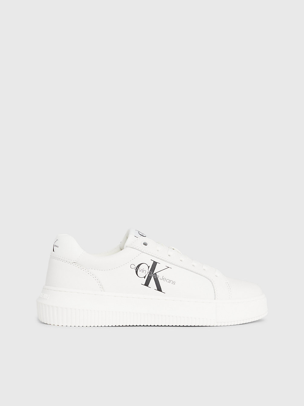 WHITE Leather Trainers undefined women Calvin Klein