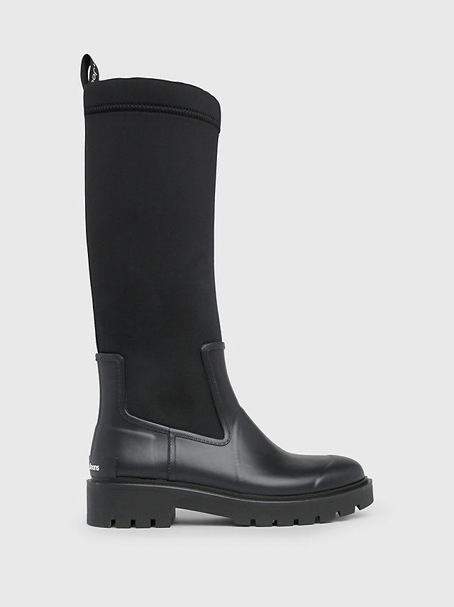 Black Recycled Neoprene Rain Boots undefined women Calvin Klein