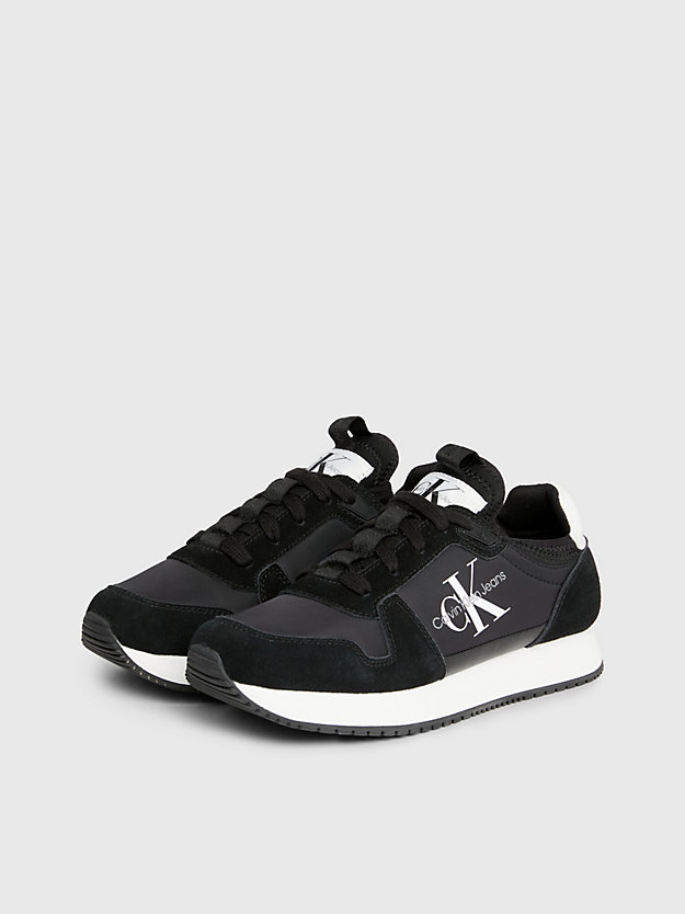 ck black twill trainers for women calvin klein jeans