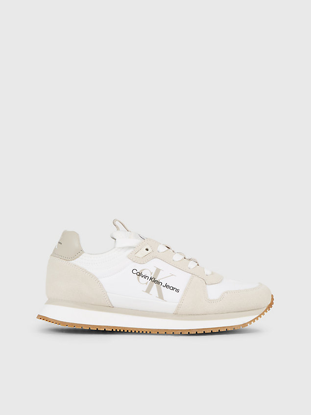 white twill trainers for women calvin klein jeans