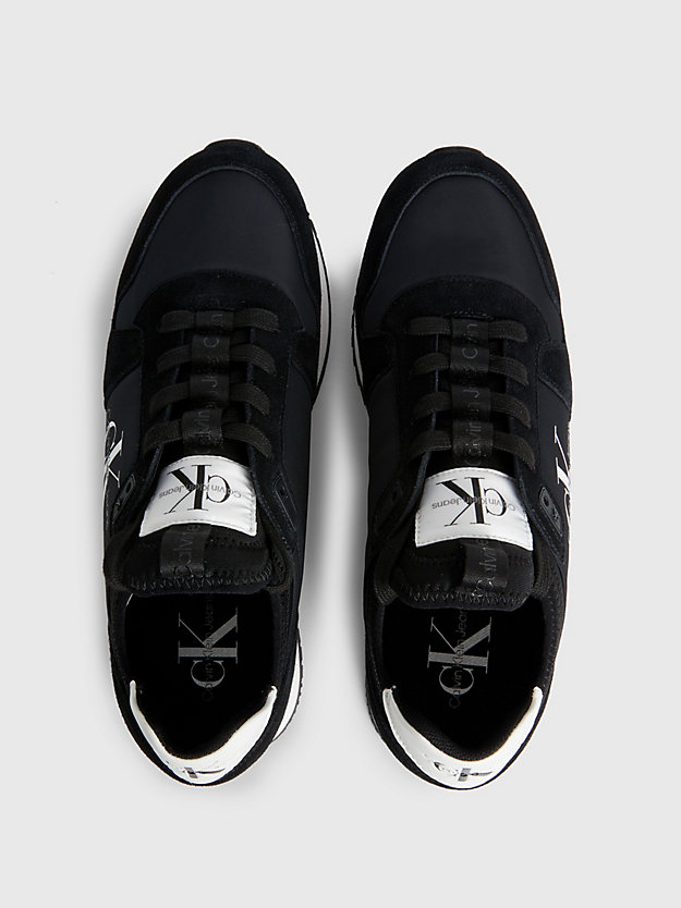 BLACK / WHITE Suede Trainers for women CALVIN KLEIN JEANS