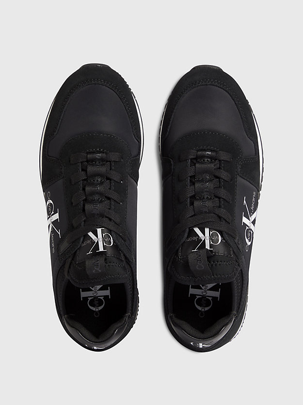 ck black twill trainers for women calvin klein jeans