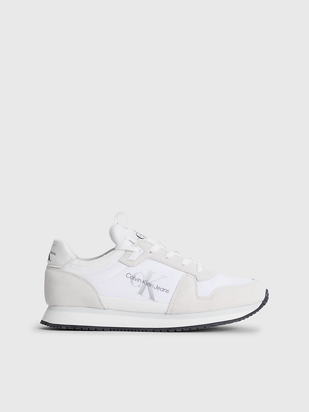 BRIGHT WHITE Suede Trainers for women CALVIN KLEIN JEANS