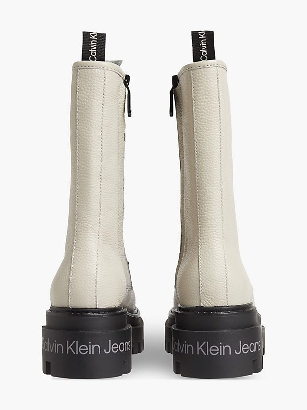EGGSHELL Leather Platform Boots for women CALVIN KLEIN JEANS