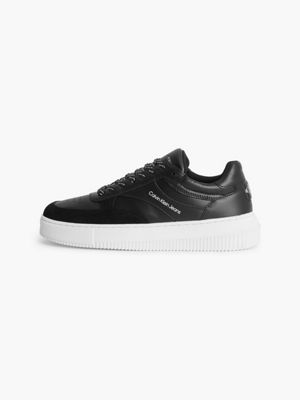 BLACK Leather Trainers for women CALVIN KLEIN JEANS