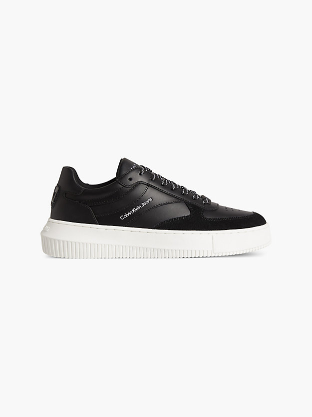 BLACK Leather Trainers for women CALVIN KLEIN JEANS