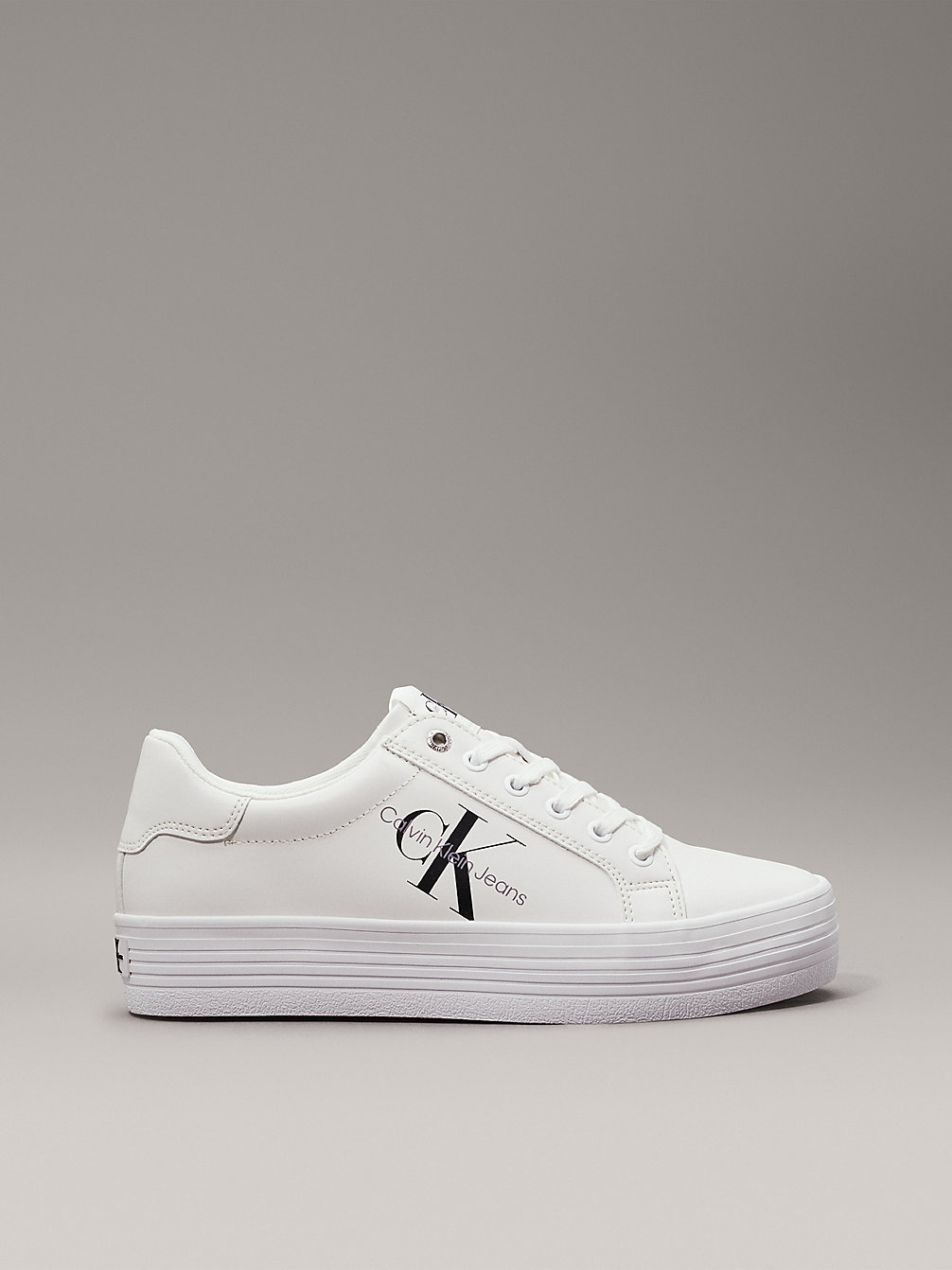 BRIGHT WHITE Sneakers Con Zeppa In Pelle undefined donna Calvin Klein