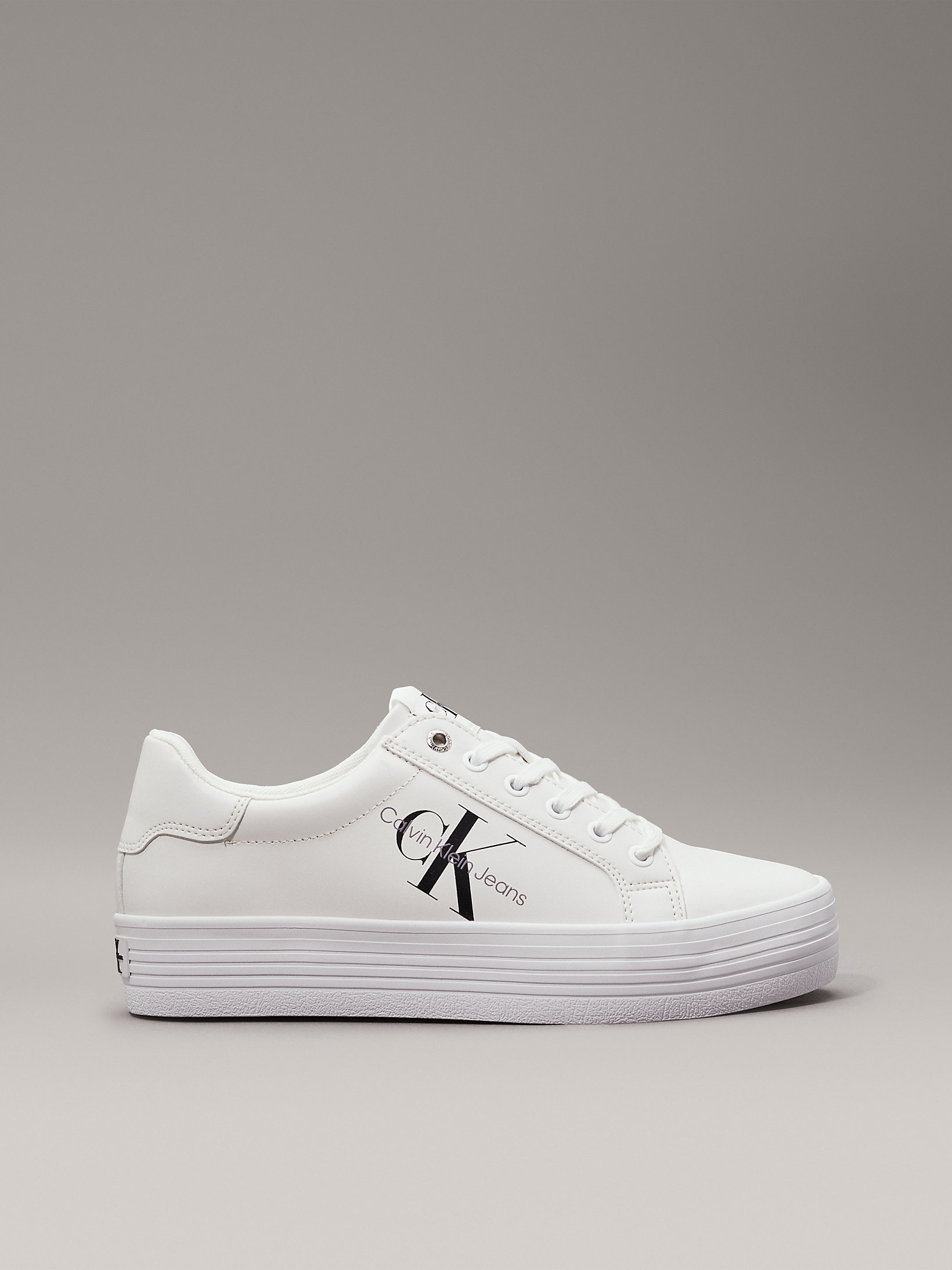 Bright White > Plateau-Sneakers Aus Leder > undefined Damen - Calvin Klein