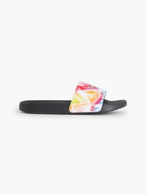  recycled canvas sliders - pride for women calvin klein jeans