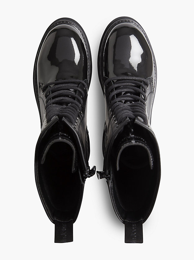 BLACK Skórzane buty za kostkę na platformie dla Kobiety CALVIN KLEIN JEANS