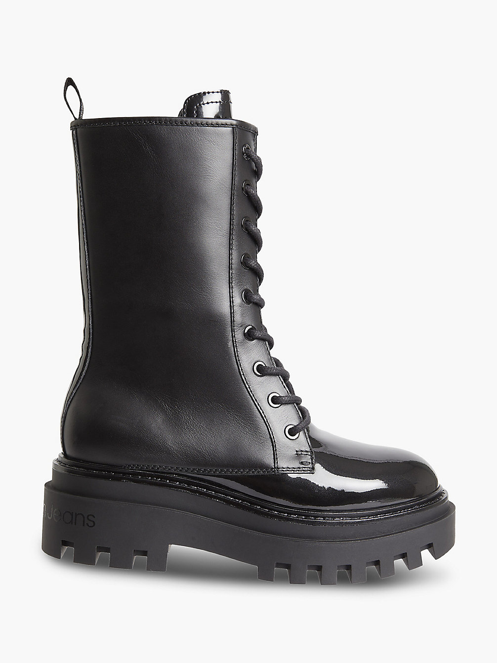 BLACK > Leder-Boots Mit Plateau-Sohle > undefined Damen - Calvin Klein