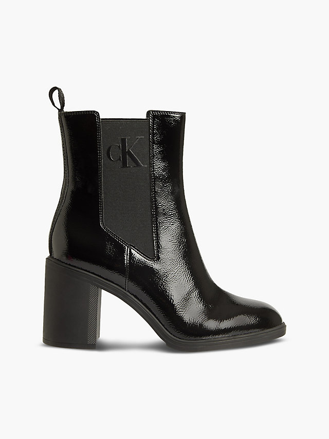 Black Chelsea Boots Aus Recyceltem Naplak undefined Damen Calvin Klein