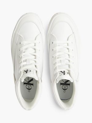 WHITE Recycled Platform Hight-Top Trainers for women CALVIN KLEIN JEANS