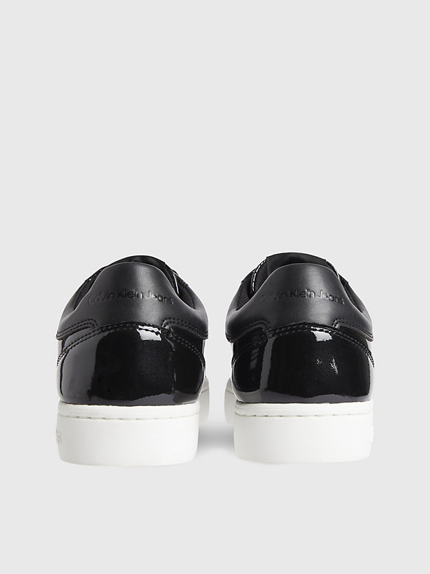 BLACK Patent Leather Trainers for women CALVIN KLEIN JEANS