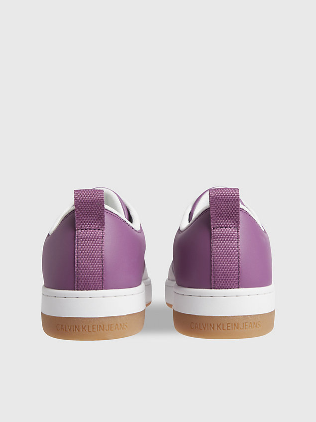 purple leather trainers for women calvin klein jeans