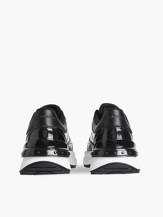BLACK Buty sportowe na grubej podeszwie ze skóry patentowej dla Kobiety CALVIN KLEIN JEANS