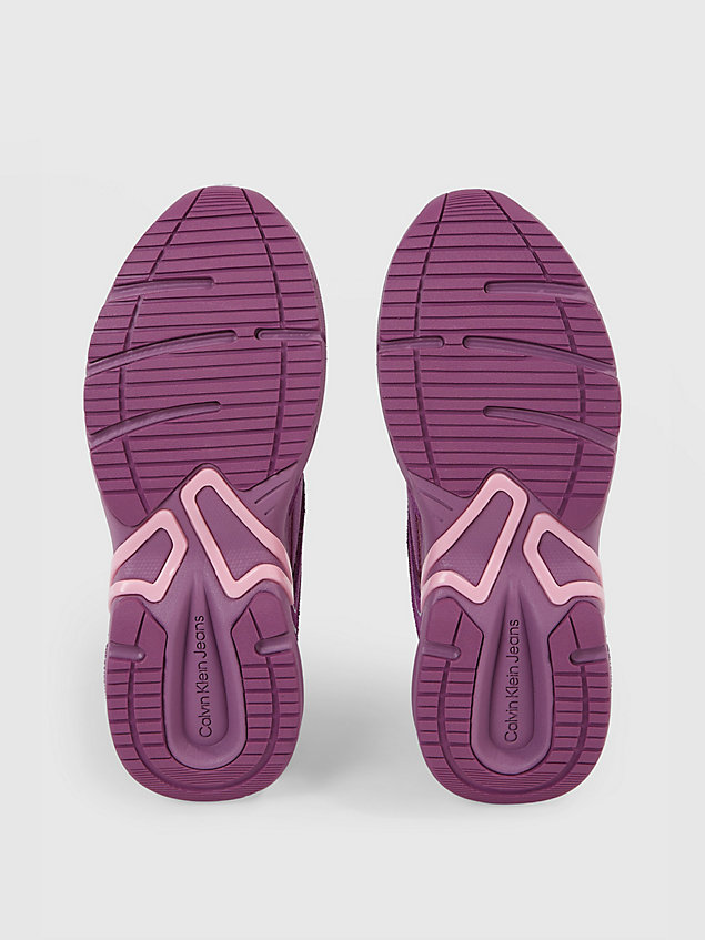 zapatillas de piel purple de mujer calvin klein jeans