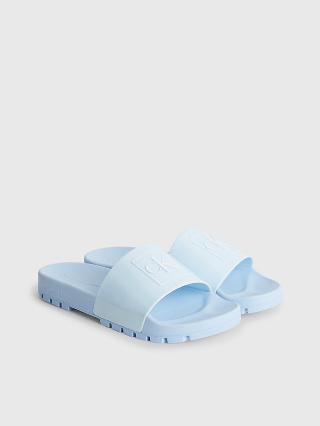 blue logo-slippers für damen - calvin klein jeans