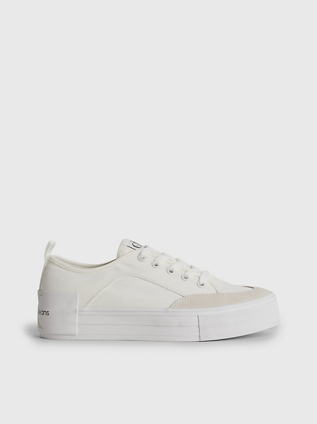 White/ancient White > Plateausneakers Van Gerecycled Canvas > undefined dames - Calvin Klein