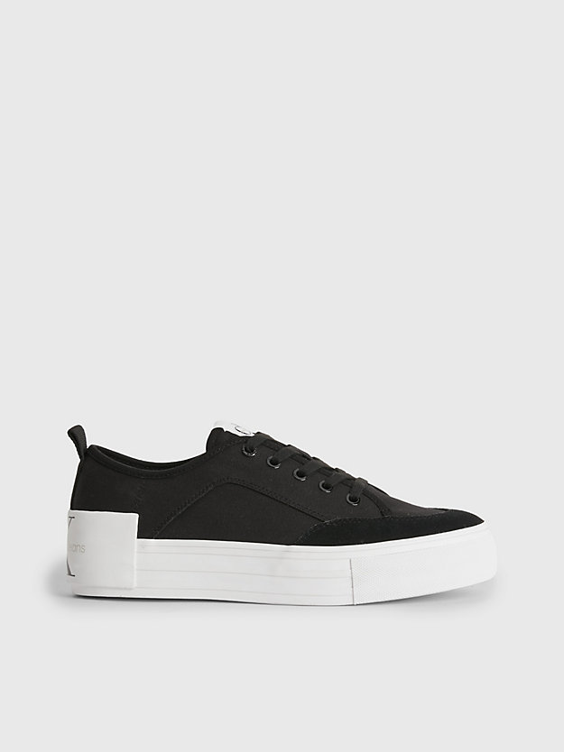 BLACK Recycled Canvas Platform Trainers for women CALVIN KLEIN JEANS